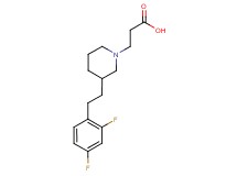 3-{3-[2-(2,4-difluorophenyl)ethyl]-1-piperidinyl}propanoic acid