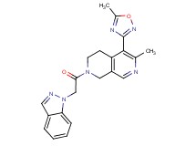 2-(1H-indazol-1-ylacetyl)-6-methyl-5-(5-methyl-1,2,4-oxadiazol-3-yl)-1,2,3,4-tetrahydro-2,7-naphthyridine