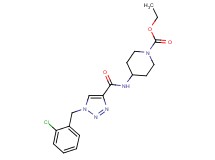 ethyl 4-({[1-(2-chlorobenzyl)-1H-1,2,3-triazol-4-yl]carbonyl}amino)-1-piperidinecarboxylate