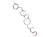 2-(3-fluorophenyl)-N-({7-[(2E)-3-(2-furyl)-2-methyl-2-propen-1-yl]-6,7,8,9-tetrahydro-5H-[1,2,4]triazolo[4,3-d][1,4]diazepin-3-yl}methyl)acetamide