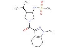 N-{(3S*,4R*)-4-isopropyl-1-[(1-methyl-4,5,6,7-tetrahydro-1H-indazol-3-yl)carbonyl]-3-pyrrolidinyl}methanesulfonamide