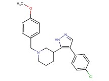 3-[4-(4-chlorophenyl)-1H-pyrazol-5-yl]-1-(4-methoxybenzyl)piperidine