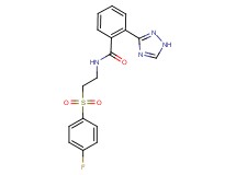 N-{2-[(4-fluorophenyl)sulfonyl]ethyl}-2-(1H-1,2,4-triazol-3-yl)benzamide