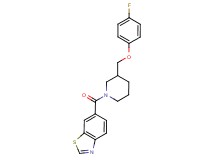 6-({3-[(4-fluorophenoxy)methyl]-1-piperidinyl}carbonyl)-1,3-benzothiazole