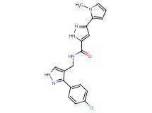 N-{[3-(4-chlorophenyl)-1H-pyrazol-4-yl]methyl}-3-(1-methyl-1H-pyrrol-2-yl)-1H-pyrazole-5-carboxamide