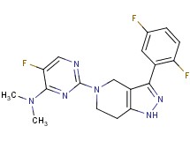 2-[3-(2,5-difluorophenyl)-1,4,6,7-tetrahydro-5H-pyrazolo[4,3-c]pyridin-5-yl]-5-fluoro-N,N-dimethylpyrimidin-4-amine