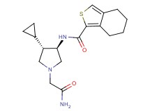 N-[rel-(3R,4S)-1-(2-amino-2-oxoethyl)-4-cyclopropyl-3-pyrrolidinyl]-4,5,6,7-tetrahydro-2-benzothiophene-1-carboxamide hydrochloride