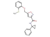 5-{[2-(methylthio)phenoxy]methyl}-N-(1-phenylcyclopropyl)-3-isoxazolecarboxamide