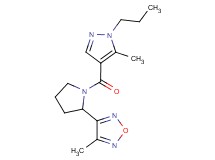 3-methyl-4-{1-[(5-methyl-1-propyl-1H-pyrazol-4-yl)carbonyl]pyrrolidin-2-yl}-1,2,5-oxadiazole