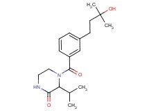 4-[3-(3-hydroxy-3-methylbutyl)benzoyl]-3-isopropyl-2-piperazinone