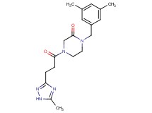 1-(3,5-dimethylbenzyl)-4-[3-(5-methyl-1H-1,2,4-triazol-3-yl)propanoyl]-2-piperazinone