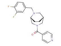 (1R*,5R*)-6-(3,4-difluorobenzyl)-3-isonicotinoyl-3,6-diazabicyclo[3.2.2]nonane