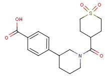 4-{1-[(1,1-dioxidotetrahydro-2H-thiopyran-4-yl)carbonyl]piperidin-3-yl}benzoic acid