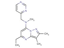 5-ethyl-N,2,3-trimethyl-N-(pyrimidin-4-ylmethyl)pyrazolo[1,5-a]pyrimidin-7-amine