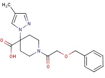 1-[(benzyloxy)acetyl]-4-(4-methyl-1H-pyrazol-1-yl)piperidine-4-carboxylic acid