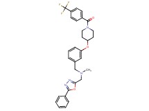 N-methyl-1-(5-phenyl-1,3,4-oxadiazol-2-yl)-N-[3-({1-[4-(trifluoromethyl)benzoyl]-4-piperidinyl}oxy)benzyl]methanamine