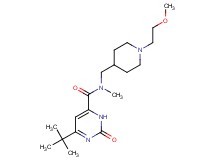 6-tert-butyl-N-{[1-(2-methoxyethyl)piperidin-4-yl]methyl}-N-methyl-2-oxo-2,3-dihydropyrimidine-4-carboxamide