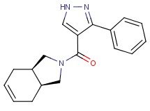 (3aR*,7aS*)-2-[(3-phenyl-1H-pyrazol-4-yl)carbonyl]-2,3,3a,4,7,7a-hexahydro-1H-isoindole