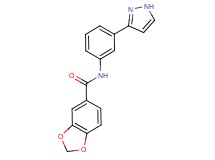 N-[3-(1H-pyrazol-3-yl)phenyl]-1,3-benzodioxole-5-carboxamide