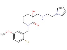 1-(2-fluoro-5-methoxybenzyl)-3-hydroxy-3-({[2-(1H-pyrrol-1-yl)ethyl]amino}methyl)piperidin-2-one