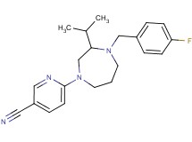 6-[4-(4-fluorobenzyl)-3-isopropyl-1,4-diazepan-1-yl]nicotinonitrile