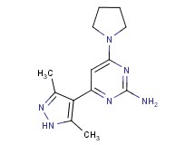 4-(3,5-dimethyl-1H-pyrazol-4-yl)-6-pyrrolidin-1-ylpyrimidin-2-amine