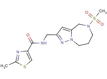 2-methyl-N-{[5-(methylsulfonyl)-5,6,7,8-tetrahydro-4H-pyrazolo[1,5-a][1,4]diazepin-2-yl]methyl}-1,3-thiazole-4-carboxamide
