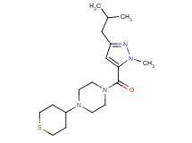 1-[(3-isobutyl-1-methyl-1H-pyrazol-5-yl)carbonyl]-4-(tetrahydro-2H-thiopyran-4-yl)piperazine