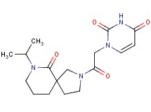 1-[2-(7-isopropyl-6-oxo-2,7-diazaspiro[4.5]dec-2-yl)-2-oxoethyl]pyrimidine-2,4(1H,3H)-dione