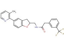 N-{[5-(3-methyl-2-pyridinyl)-2,3-dihydro-1-benzofuran-2-yl]methyl}-2-[3-(trifluoromethyl)phenyl]acetamide