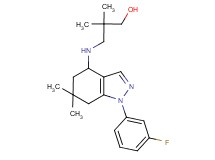 3-{[1-(3-fluorophenyl)-6,6-dimethyl-4,5,6,7-tetrahydro-1H-indazol-4-yl]amino}-2,2-dimethyl-1-propanol