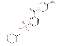 N-(1,4-dioxan-2-ylmethyl)-3-[(4-methyl-3,6-dihydropyridin-1(2H)-yl)carbonyl]benzenesulfonamide
