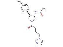 N-{(3S*,4R*)-4-(4-methylphenyl)-1-[4-(1H-pyrazol-1-yl)butanoyl]-3-pyrrolidinyl}acetamide