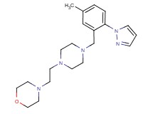 4-(2-{4-[5-methyl-2-(1H-pyrazol-1-yl)benzyl]piperazin-1-yl}ethyl)morpholine