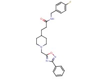 N-(4-fluorobenzyl)-3-{1-[(3-phenyl-1,2,4-oxadiazol-5-yl)methyl]-4-piperidinyl}propanamide