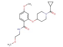 2-{[1-(cyclopropylcarbonyl)piperidin-4-yl]oxy}-4-methoxy-N-(2-methoxyethyl)benzamide