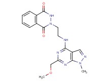 2-(2-{[6-(methoxymethyl)-1-methyl-1H-pyrazolo[3,4-d]pyrimidin-4-yl]amino}ethyl)-2,3-dihydrophthalazine-1,4-dione