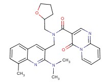 N-{[2-(dimethylamino)-8-methyl-3-quinolinyl]methyl}-4-oxo-N-(tetrahydro-2-furanylmethyl)-4H-pyrido[1,2-a]pyrimidine-3-carboxamide