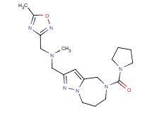 N-methyl-1-(5-methyl-1,2,4-oxadiazol-3-yl)-N-{[5-(1-pyrrolidinylcarbonyl)-5,6,7,8-tetrahydro-4H-pyrazolo[1,5-a][1,4]diazepin-2-yl]methyl}methanamine