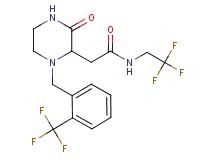 2-{3-oxo-1-[2-(trifluoromethyl)benzyl]-2-piperazinyl}-N-(2,2,2-trifluoroethyl)acetamide
