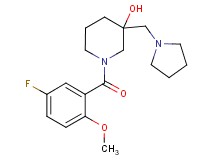 1-(5-fluoro-2-methoxybenzoyl)-3-(pyrrolidin-1-ylmethyl)piperidin-3-ol