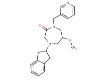 4-(2,3-dihydro-1H-inden-2-yl)-6-methoxy-1-(3-pyridinylmethyl)-1,4-diazepan-2-one
