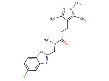 N-[(5-chloro-1H-benzimidazol-2-yl)methyl]-N-methyl-3-(1,3,5-trimethyl-1H-pyrazol-4-yl)propanamide