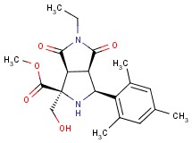 methyl (1S*,3S*,3aR*,6aS*)-5-ethyl-1-(hydroxymethyl)-3-mesityl-4,6-dioxooctahydropyrrolo[3,4-c]pyrrole-1-carboxylate