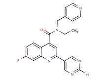 N-ethyl-7-fluoro-N-(pyridin-4-ylmethyl)-2-pyrimidin-5-ylquinoline-4-carboxamide