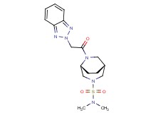 (1R*,5R*)-6-(2H-1,2,3-benzotriazol-2-ylacetyl)-N,N-dimethyl-3,6-diazabicyclo[3.2.2]nonane-3-sulfonamide