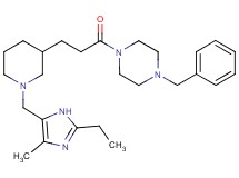 1-benzyl-4-(3-{1-[(2-ethyl-4-methyl-1H-imidazol-5-yl)methyl]-3-piperidinyl}propanoyl)piperazine