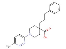 1-(6-methylpyridazin-3-yl)-4-(3-phenylpropyl)piperidine-4-carboxylic acid