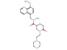 N-[(8-methoxy-5-quinolinyl)methyl]-N-methyl-1-[2-(4-morpholinyl)ethyl]-6-oxo-3-piperidinecarboxamide