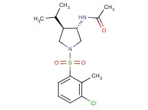 N-{(3S*,4R*)-1-[(3-chloro-2-methylphenyl)sulfonyl]-4-isopropyl-3-pyrrolidinyl}acetamide